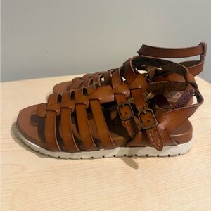 Youth girls Brown Strappy Gladiator Sandals